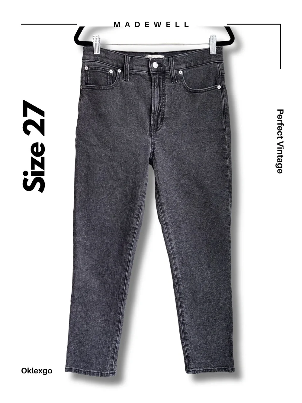 Madewell Gray Perfect Vintage Straight Jeans - Size 27